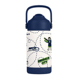 Seattle Seahawks Kids Bottle 12oz Stainless Steel Mascot-0