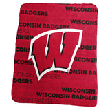 Wisconsin Badgers Blanket 50x60 Fleece Classic-0