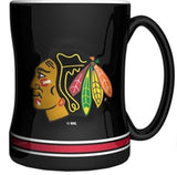 Chicago Blackhawks Coffee Mug 14oz Sculpted Relief Team Color-0