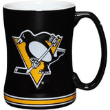 Pittsburgh Penguins Coffee Mug 14oz Sculpted Relief Team Color-0