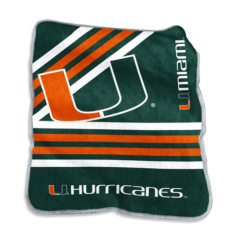 Miami Hurricanes Blanket 50x60 Raschel Throw-0