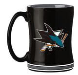 San Jose Sharks Coffee Mug 14oz Sculpted Relief Team Color-0