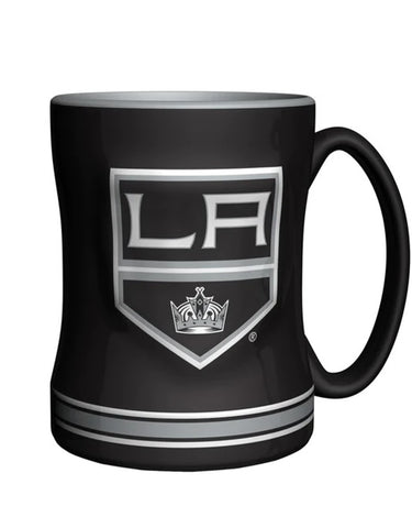 Los Angeles Kings Coffee Mug 14oz Sculpted Relief Team Color-0