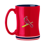 St. Louis Cardinals Coffee Mug 14oz Sculpted Relief Team Color-0
