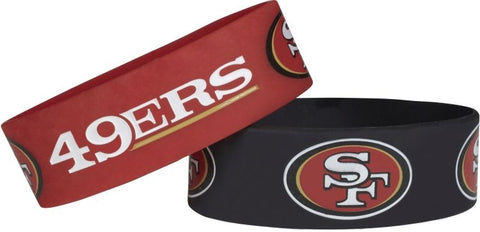 San Francisco 49ers Bracelets 2 Pack Wide Alternate-0