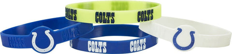 Indianapolis Colts Bracelets 4 Pack Silicone Alternate Design-0