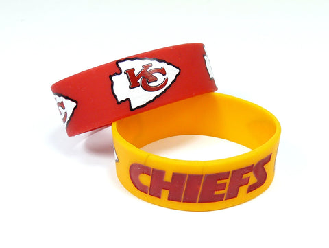 Kansas City Chiefs Bracelets 2 Pack Wide-0