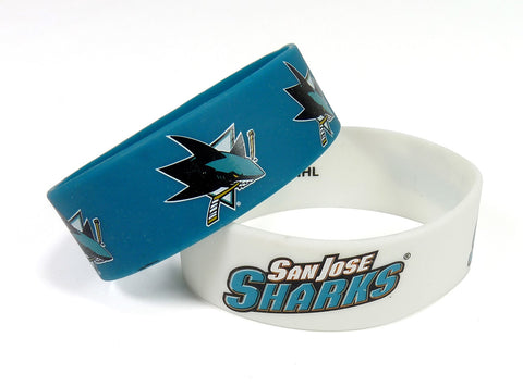 San Jose Sharks Bracelets - 2 Pack Wide - Special Order-0