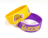 Los Angeles Lakers Bracelets 2 Pack Wide-0