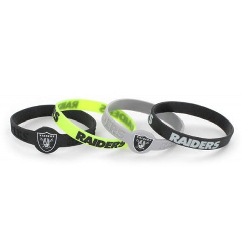 Las Vegas Raiders Bracelets 4 Pack Silicone-0