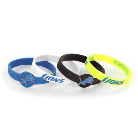 Detroit Lions Bracelets 4 Pack Silicone-0