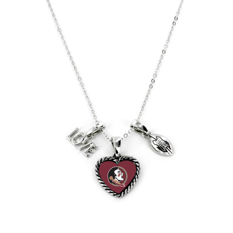 Florida State Seminoles Necklace Charmed Sport Love Football - Special Order-0