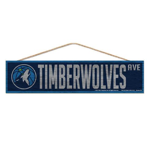 Minnesota Timberwolves Sign 4x17 Wood Avenue Design-0