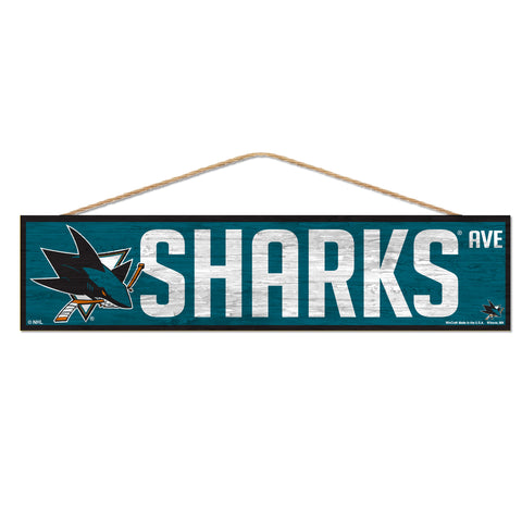 San Jose Sharks Sign 4x17 Wood Avenue Design-0
