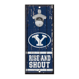 BYU Cougars Sign Wood 5x11 Bottle Opener Slogan-0