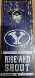 BYU Cougars Sign Wood 5x11 Bottle Opener Slogan Alternate-0