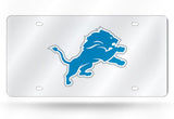 Detroit Lions License Plate Laser Cut Silver-0