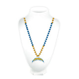 Los Angeles Chargers Beads with Medallion Mardi Gras Style-0