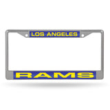 Los Angeles Rams License Plate Frame Laser Cut Chrome-0
