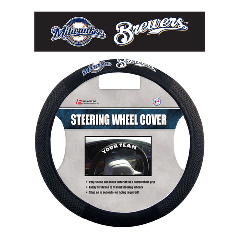 Milwaukee Brewers Steering Wheel Cover Mesh Style CO-0