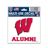 Wisconsin Badgers Decal 3x4 Multi Use Alumni Design-0