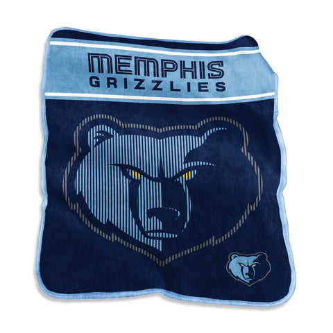 Memphis Grizzlies Blanket 60x80 Raschel Throw-0