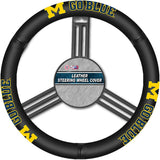 Michigan Wolverines Steering Wheel Cover Leather CO-0