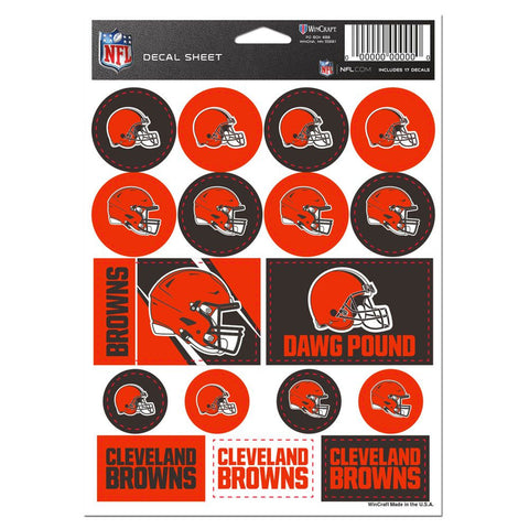 Cleveland Browns Decal Sheet 5x7 Vinyl-0