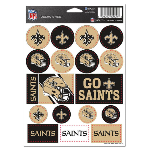 New Orleans Saints Decal Sheet 5x7 Vinyl-0