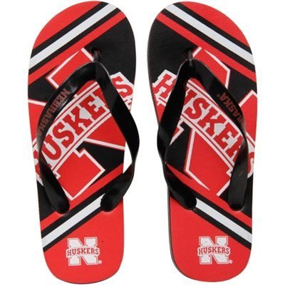 Nebraska Cornhuskers Flip Flop - Unisex Big Logo - (1 Pair) - M-0