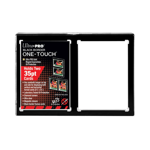 One Touch UV Card Holder 2 Card With Magnet Closure Black Border - 35pt-0
