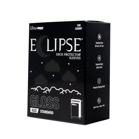 Eclipse Gloss Standard Deck Protector Sleeves 105 Pack Jet Black-0