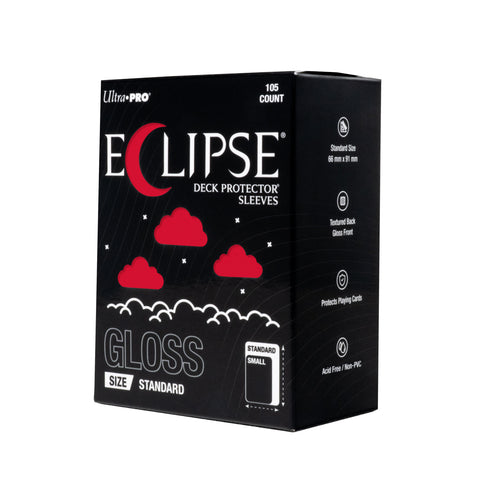Eclipse Gloss Standard Deck Protector Sleeves 105 Pack Apple Red-0
