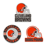 Cleveland Browns Enamel Pin Set 3 Piece-0