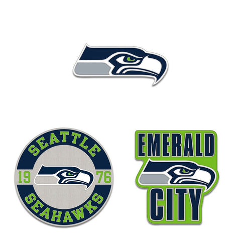 Seattle Seahawks Enamel Pin Set 3 Piece-0