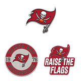Tampa Bay Buccaneers Enamel Pin Set 3 Piece-0