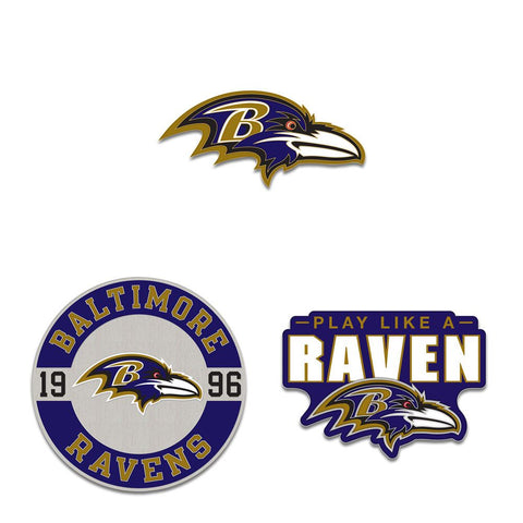 Baltimore Ravens Enamel Pin Set 3 Piece-0