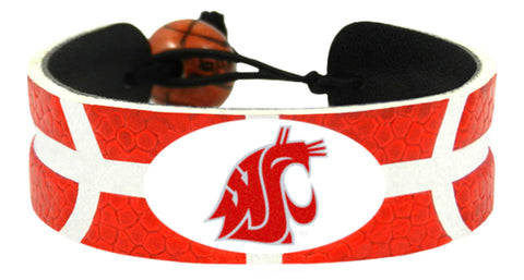 Washington State Cougars Team Color Basketball Bracelet-0