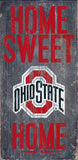 Ohio State Buckeyes Wood Sign - Home Sweet Home 6"x12"-0