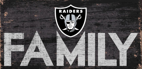 Las Vegas Raiders Sign Wood 12x6 Family Design-0