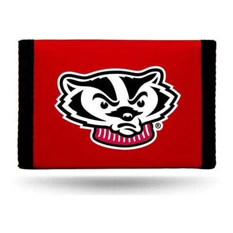 Wisconsin Badgers Wallet Nylon Trifold Red-0