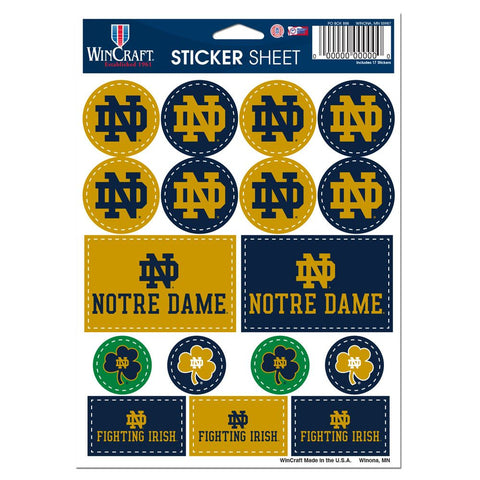 Notre Dame Fighting Irish Decal Sheet 5x7 Vinyl-0