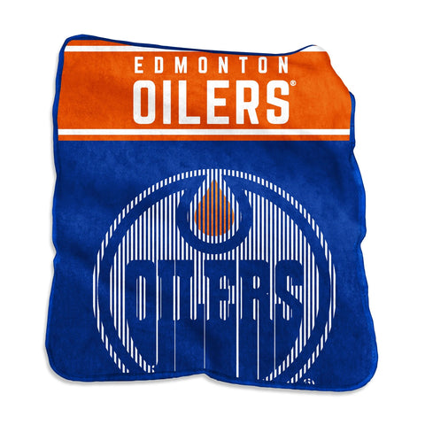 Edmonton Oilers Blanket 60x80 Raschel Throw-0