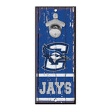 Creighton Blue Jays Sign Wood 5x11 Bottle Opener-0