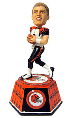 Cincinnati Bengals Carson Palmer Forever Collectibles Bobblehead Clock CO-0