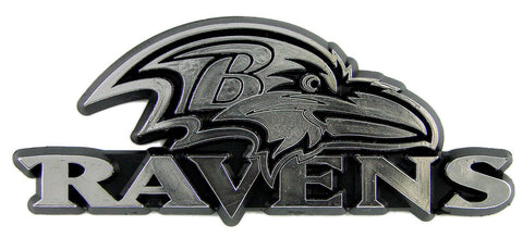 Baltimore Ravens Auto Emblem - Silver-0