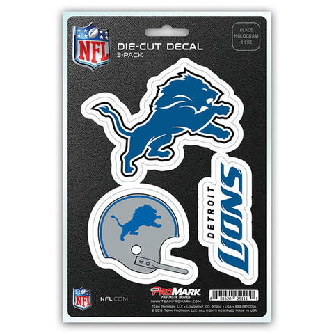 Detroit Lions Decal Die Cut Team 3 Pack-0