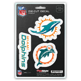 Miami Dolphins Decal Die Cut Team 3 Pack-0