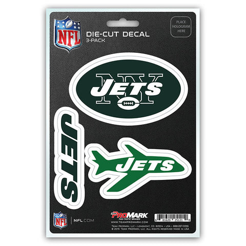 New York Jets Decal Die Cut Team 3 Pack-0