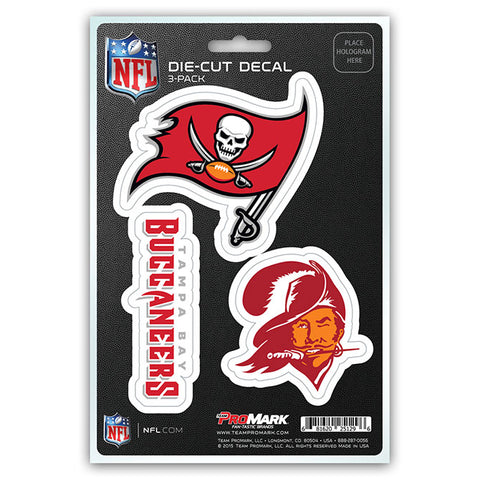 Tampa Bay Buccaneers Decal Die Cut Team 3 Pack-0